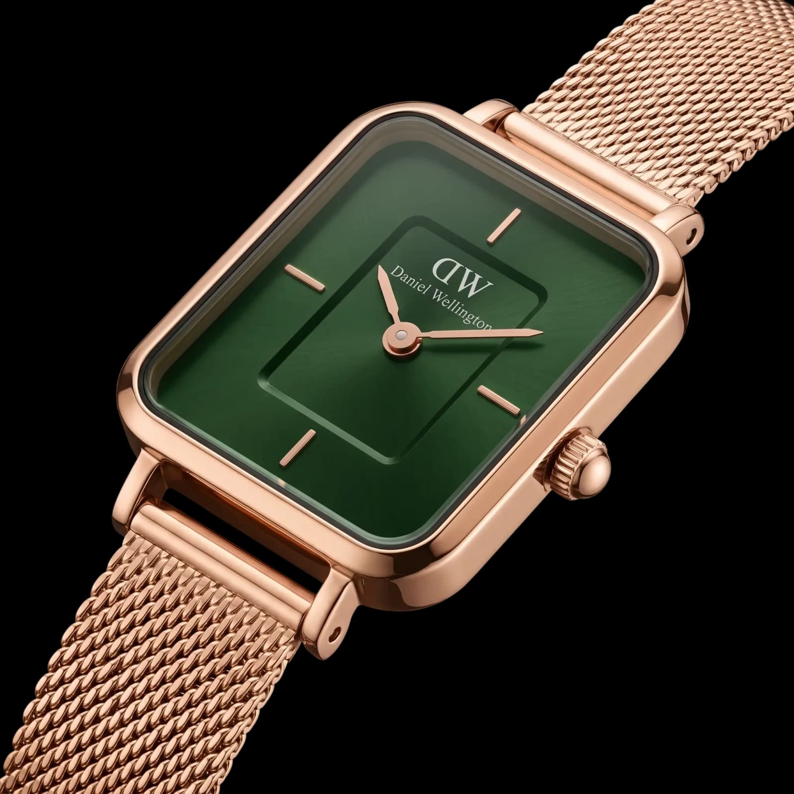 Montre Élégante Noir & Rose Gold