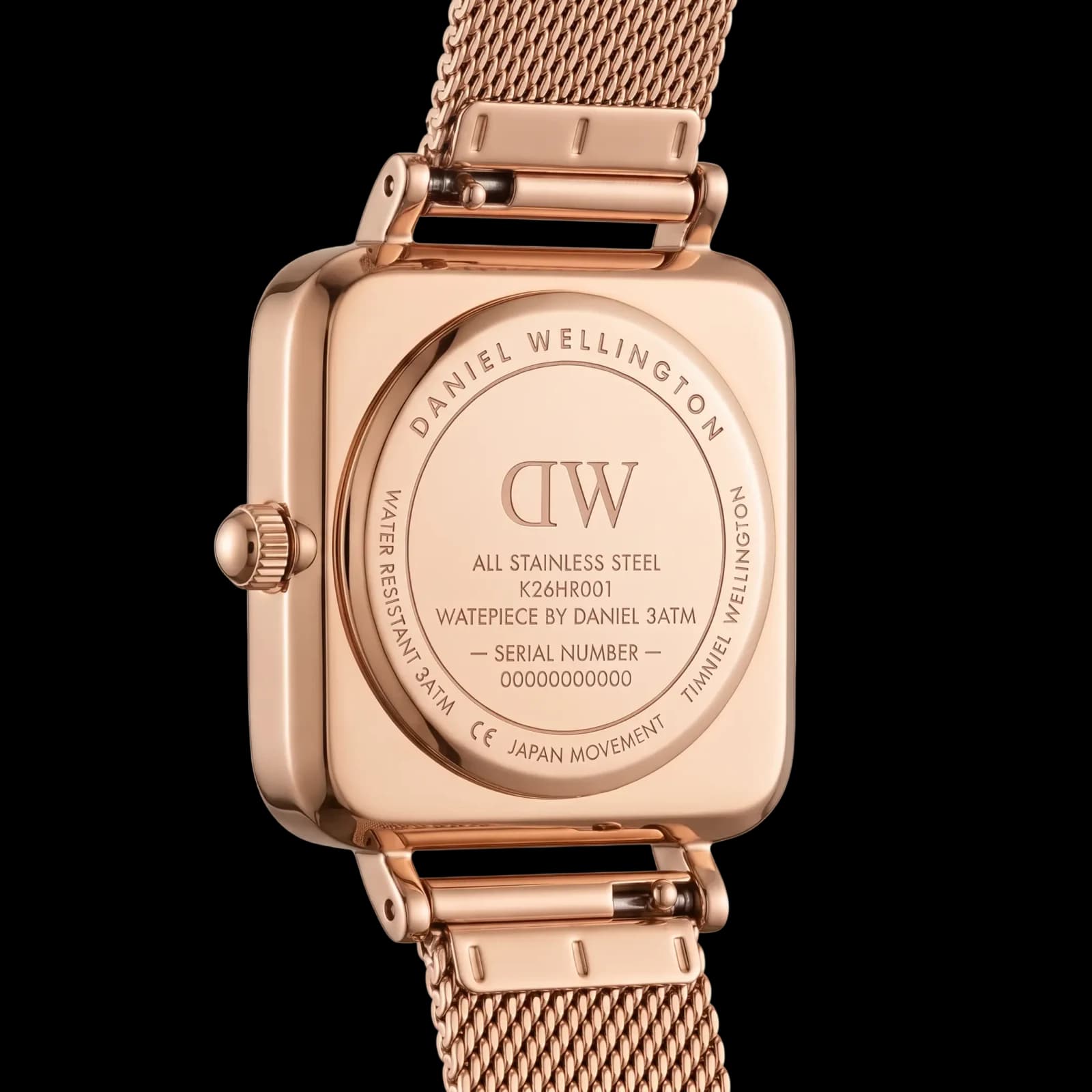 Montre Élégante Noir & Rose Gold